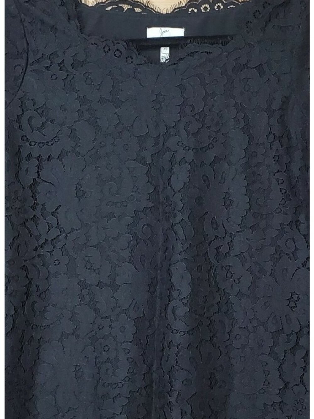 Joie Susina Black Lace Shift Dress Layered cocktail party dress sz xs - Picture 3 of 6